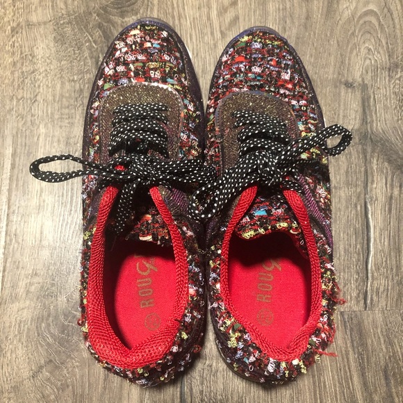 Rouge Helium Colorful Textured Sneakers 7.5 - Picture 5 of 8